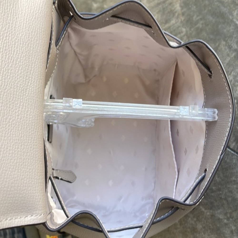 Kate Spade Darcy Flap Backpack Warm Taupe - Picture 15 of 16